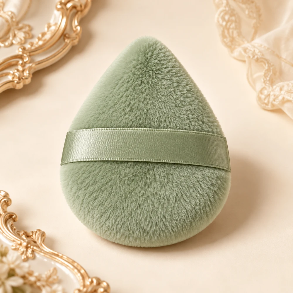 Sage Teardrop Powder Puff in Sage